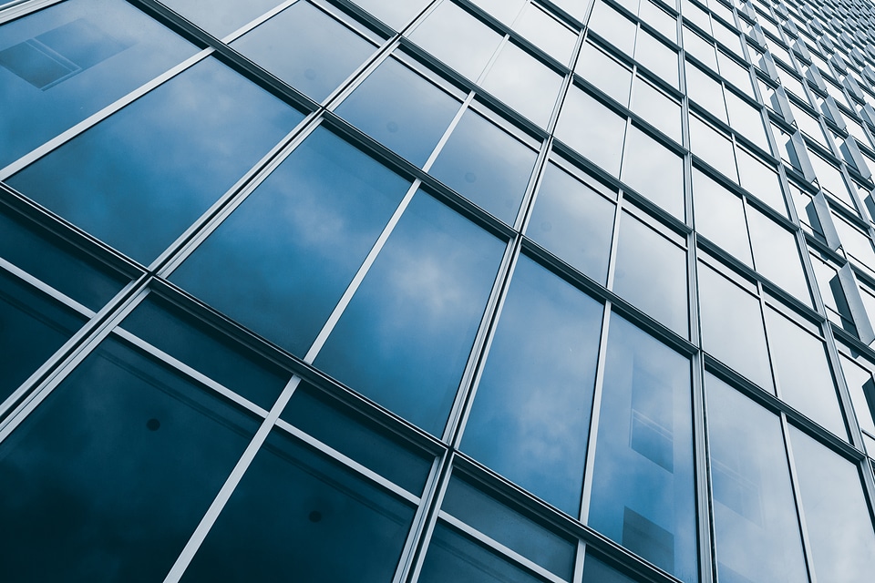 Windows of a modern office building