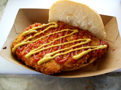 Mustard ketchup fast food