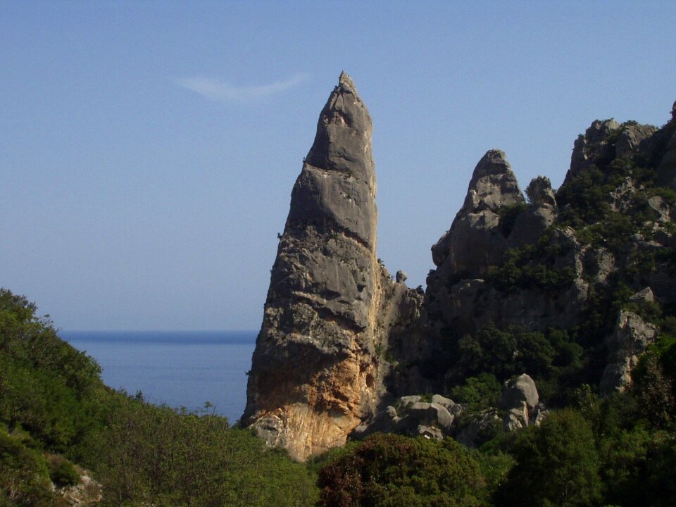 Pinnacle rock pointed