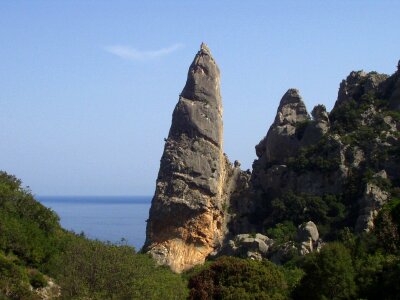 Pinnacle rock pointed