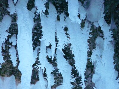 Cold stalactites ice tropfsteine