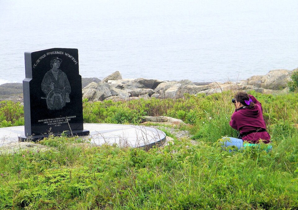 Woman camera monument