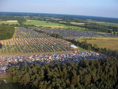 Festival aerial view parking photo