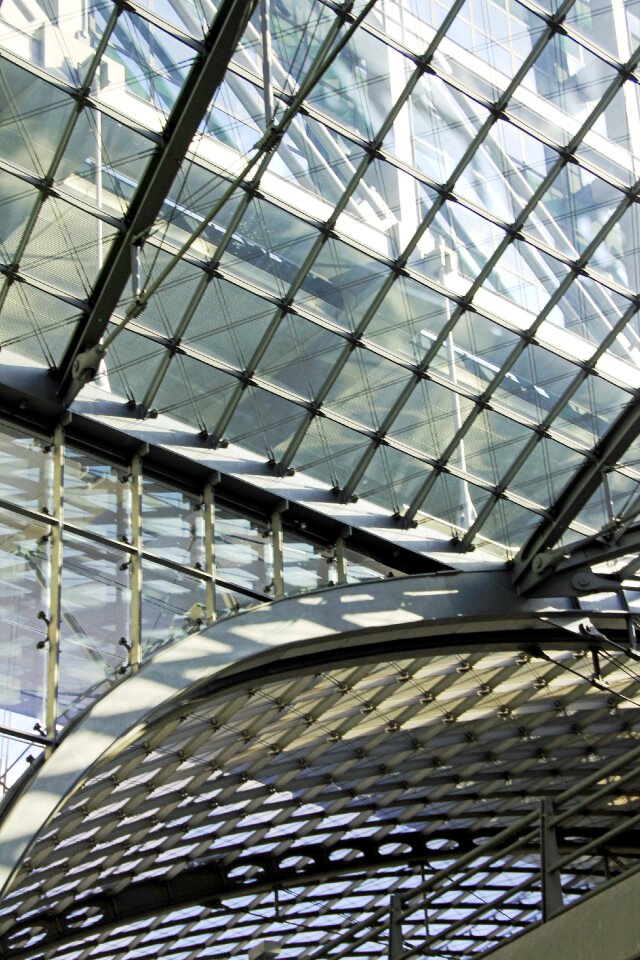 Sky glass roof railway station photo