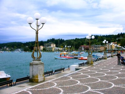 Lamp mosaic road word sea