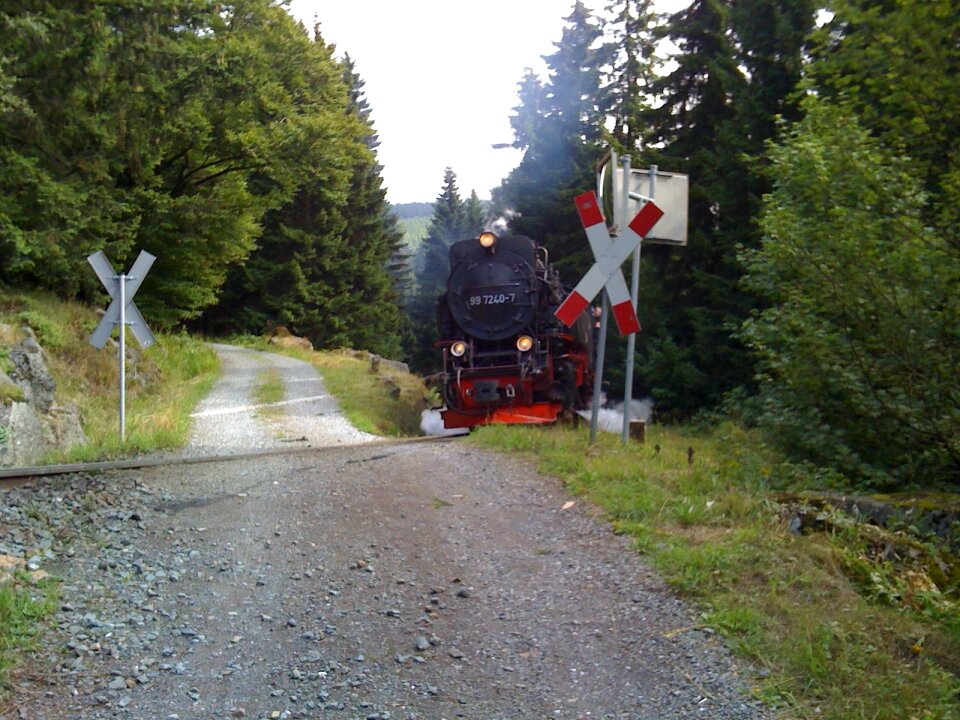 Narrow gauge train crossroads hsb