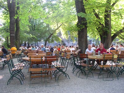 Chairs dining tables garden photo