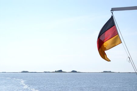 Wadden sea germany flag photo