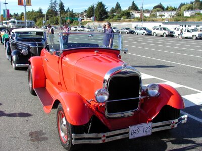 Red old car classic car