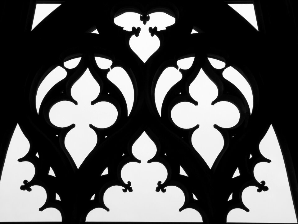 Window black and white sand stone
