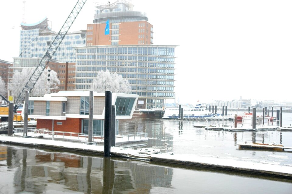 Hamburg harbour city sweeping back top