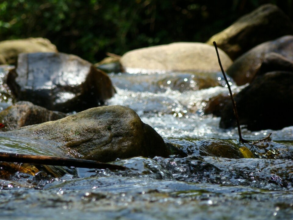 Waterdrop waters rocks