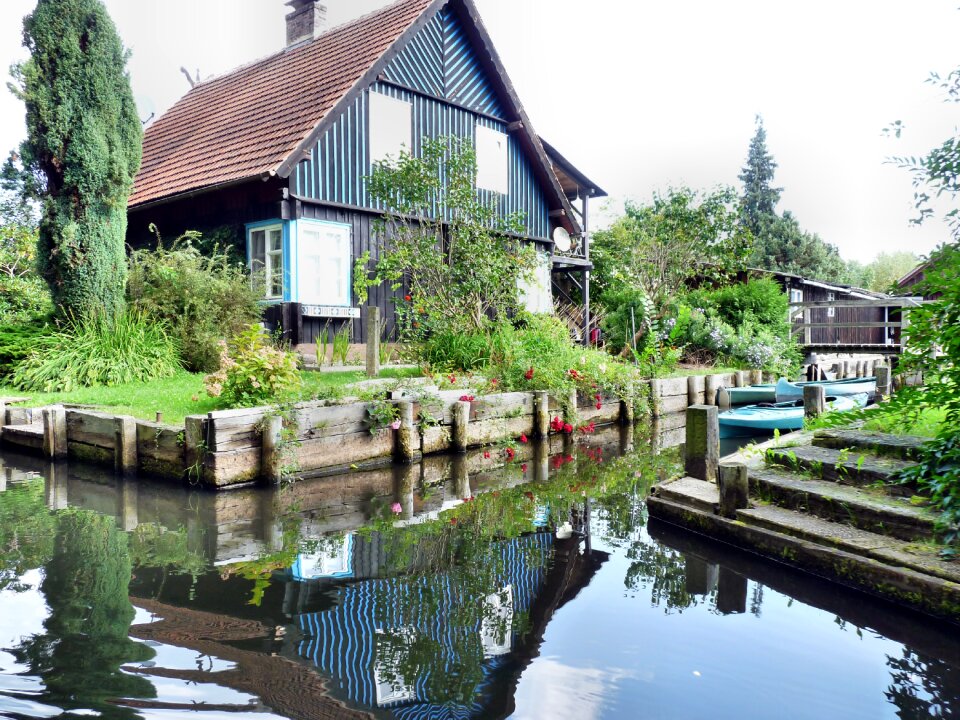 Boat nature houses photo