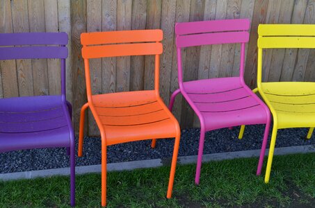 Colorful seating plastic