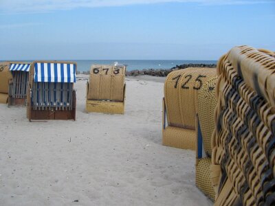 Beach chair beach sand