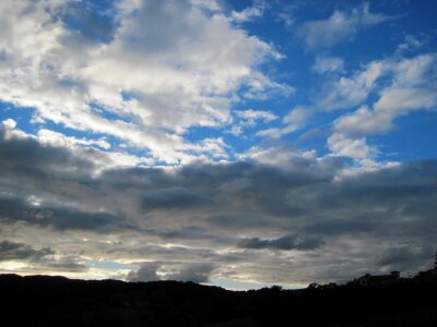 Sky cloud formation blue