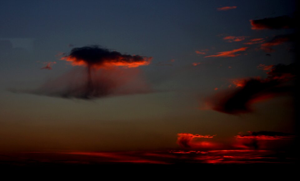 Sunset after the sunset glow clouds