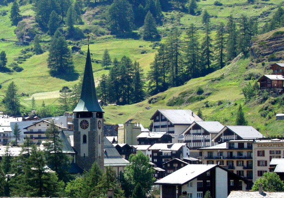 Alps village cottages