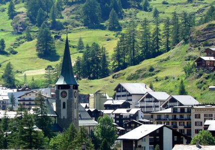 Alps village cottages photo