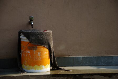 Cloth clean tap water