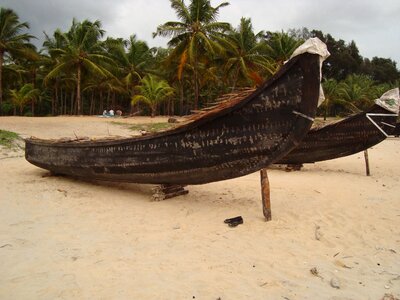 India fishing wooden boat