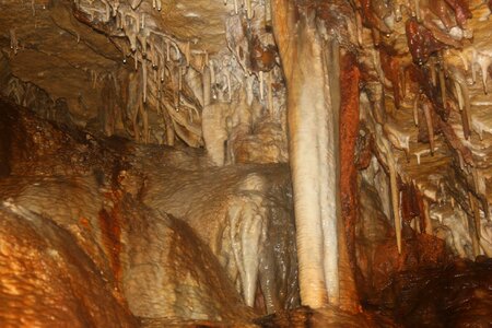 Nature stalactites stalagmites