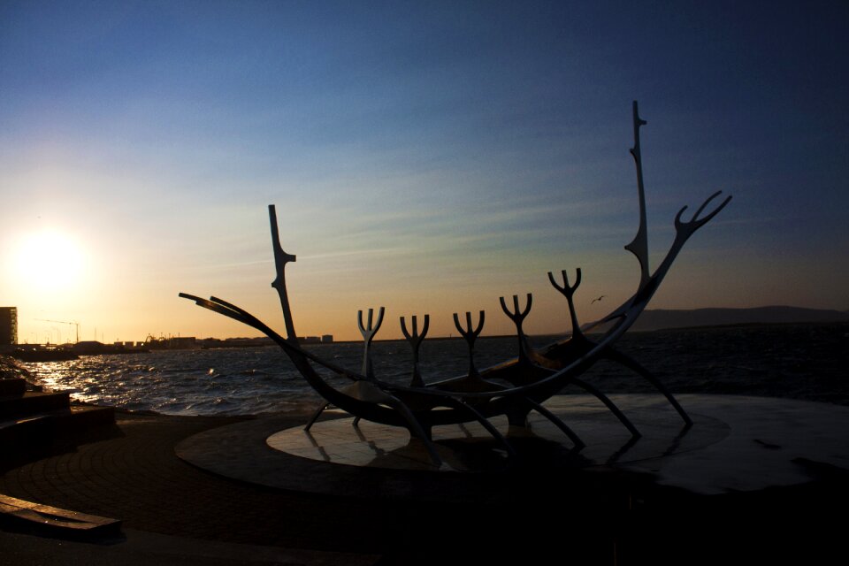 Landscape boat viking