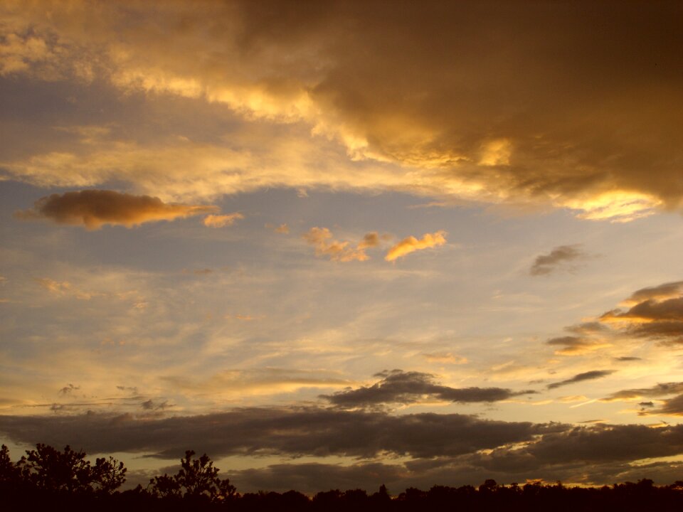 Air sunset clouds