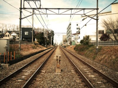Nishi kokubunji railroad crossing train