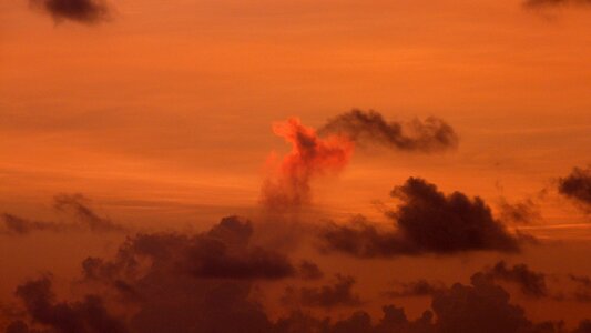 Clouds sunrise red