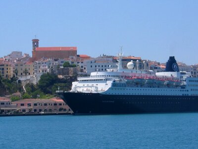Cruise ship sea menorca photo
