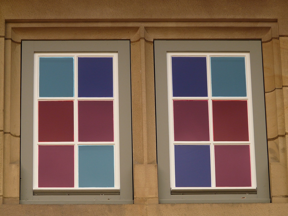 Colorful architecture colorful glass