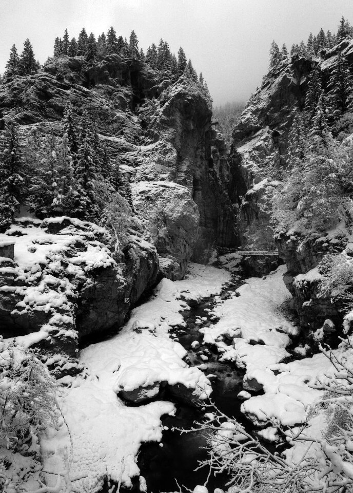 Alpine snow fog