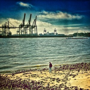 Container port germany photo