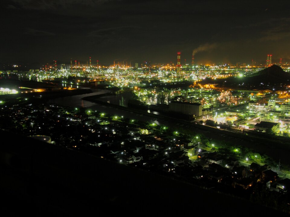 Mizushima industrial complex night view