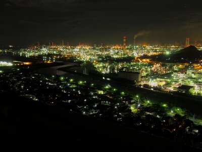 Mizushima industrial complex night view