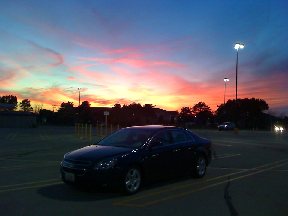 Light sunset colour