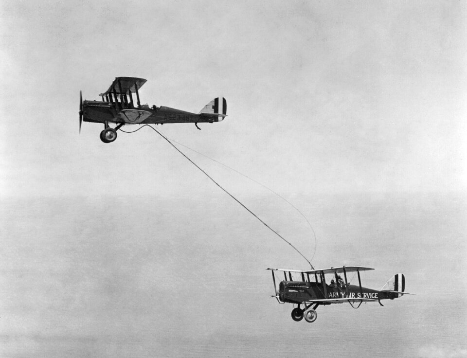 John p judge aerial refueling black and white
