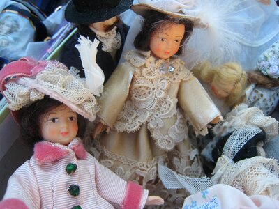 Dolls antique market toys photo