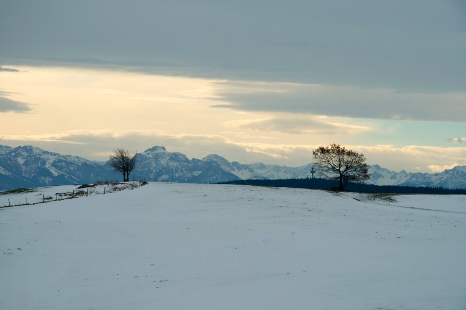 Landscape mountains snow