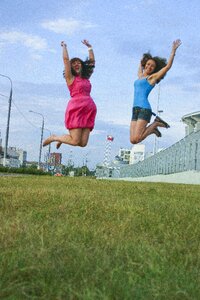 Summer jumping joy photo