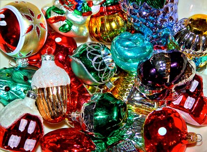 Glass bulbs baubles tree trimming