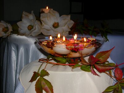 Composition candle the decor