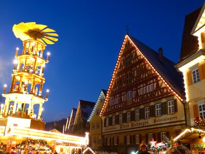 Esslingen christmas market light photo