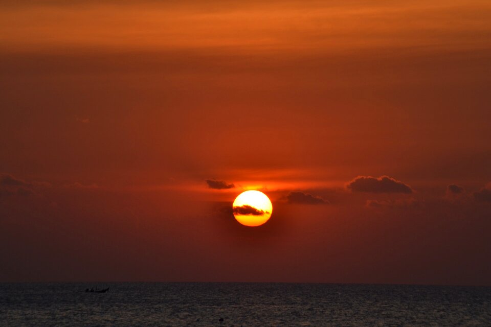 Fireball romance ocean
