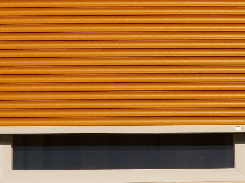 Blinds shutter orange