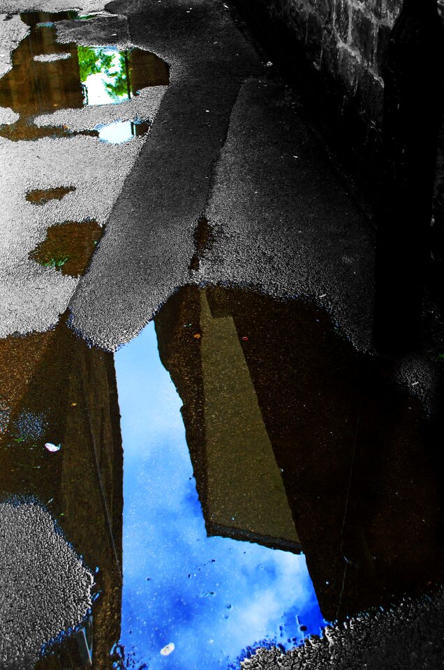 Pool puddle rain