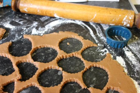 Leftover cookie dough rolling pin cookie dough photo