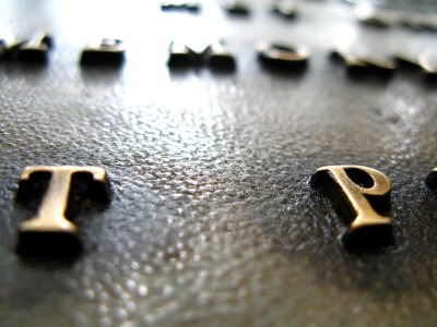Letter memorial marker