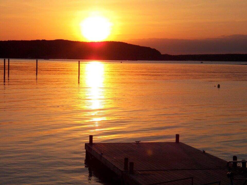 Dusk ocean bay